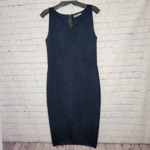 D. Exterior V-Neck Sz Medium Blue Cocktail Dress